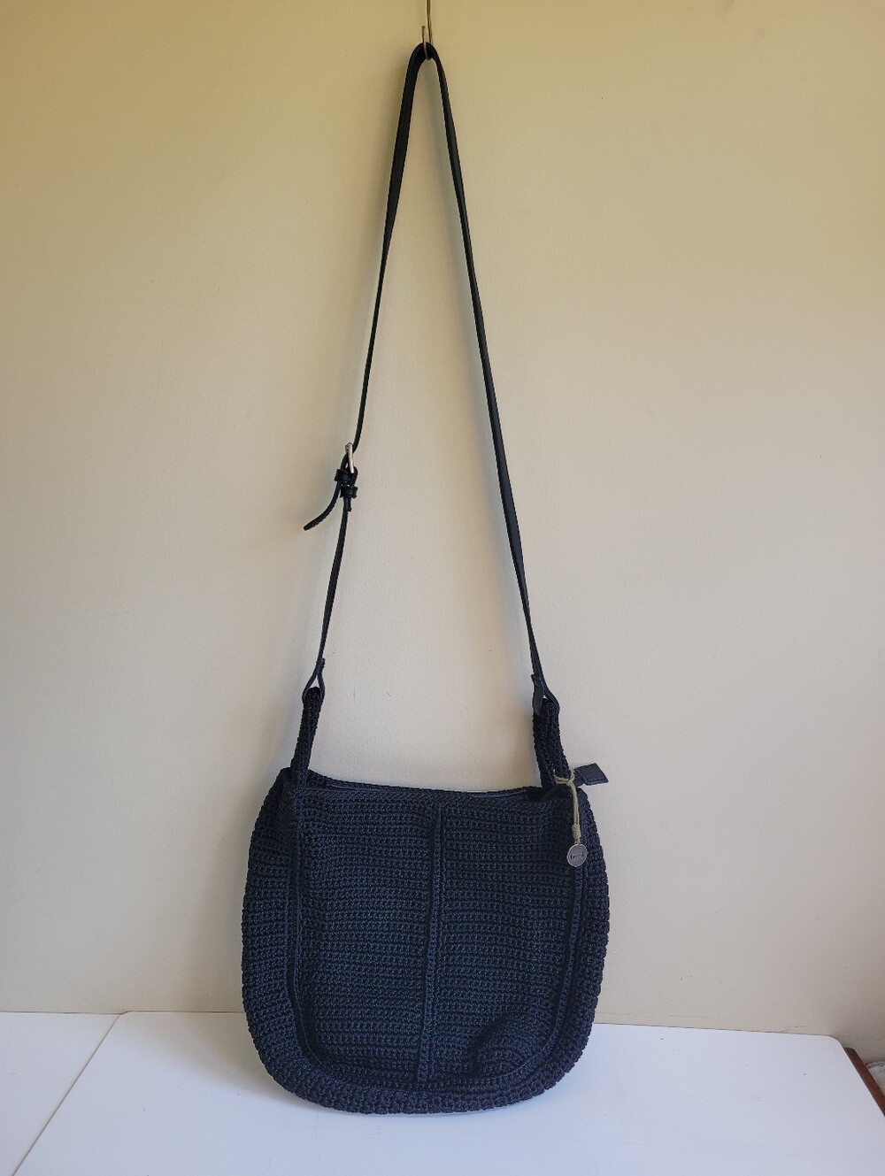 The Sak Handwoven Crochet Crossbody Bag Black Medium - Picture 2 of 11
